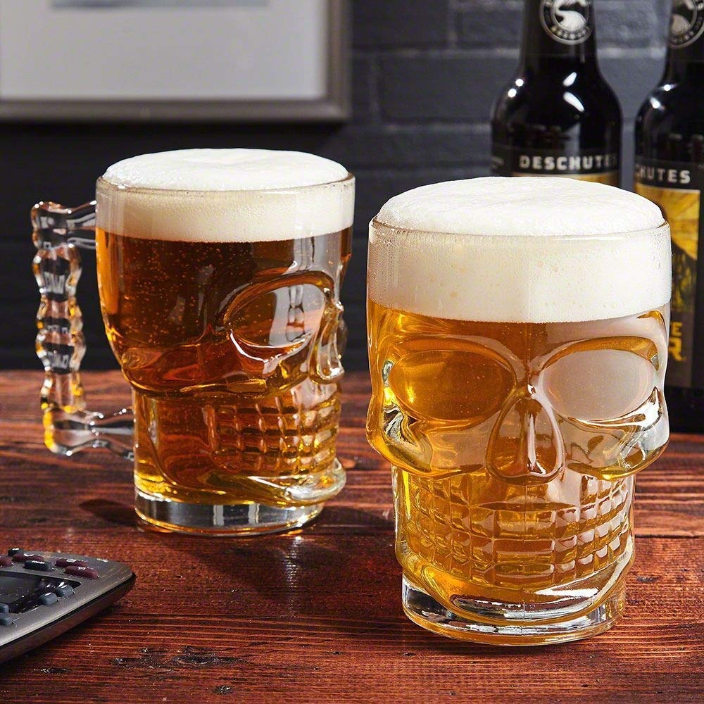Crystal Muscle Beer Mug Set of 1 Imported with Handle 600ml