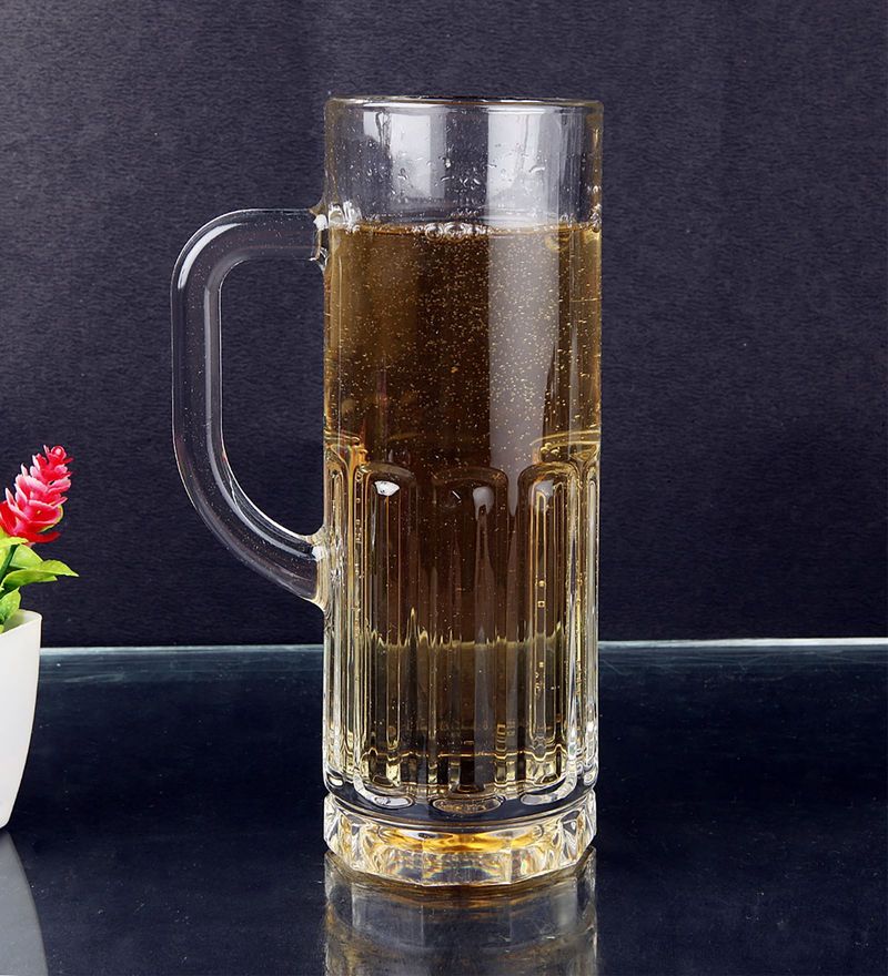 Crystal Muscle Beer Mug Set of 1 Imported with Handle 600ml