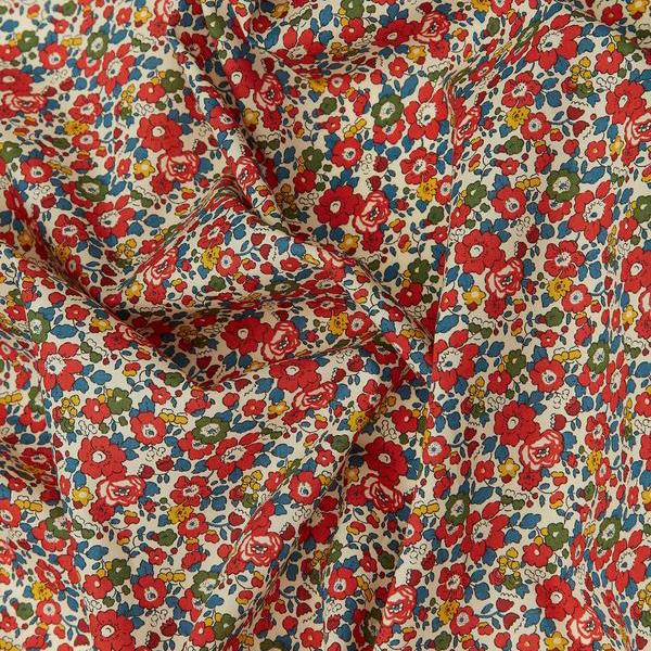 Liberty Fabrics ~ Betsy Ann B Red – Billow Fabrics