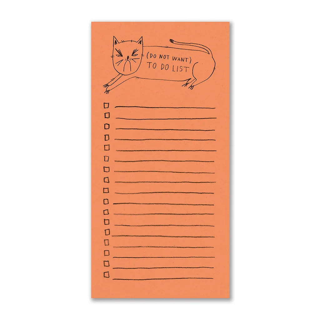 Do Not Want To Do List - Notepad