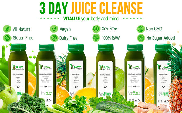 Raw Fountain Juice 3 Day Cleanse All Green Benefits