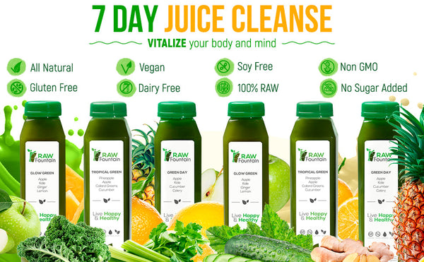 Raw Fountain 7 Day Juice Cleanse All Green Benefits