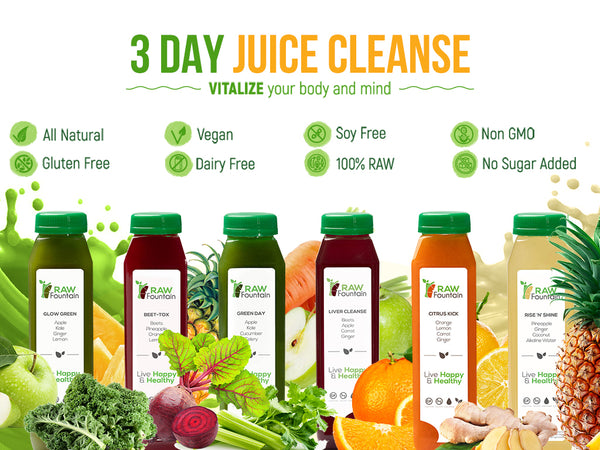 Raw Fountain Juice Original 3 Day Juice Cleanse Benefits