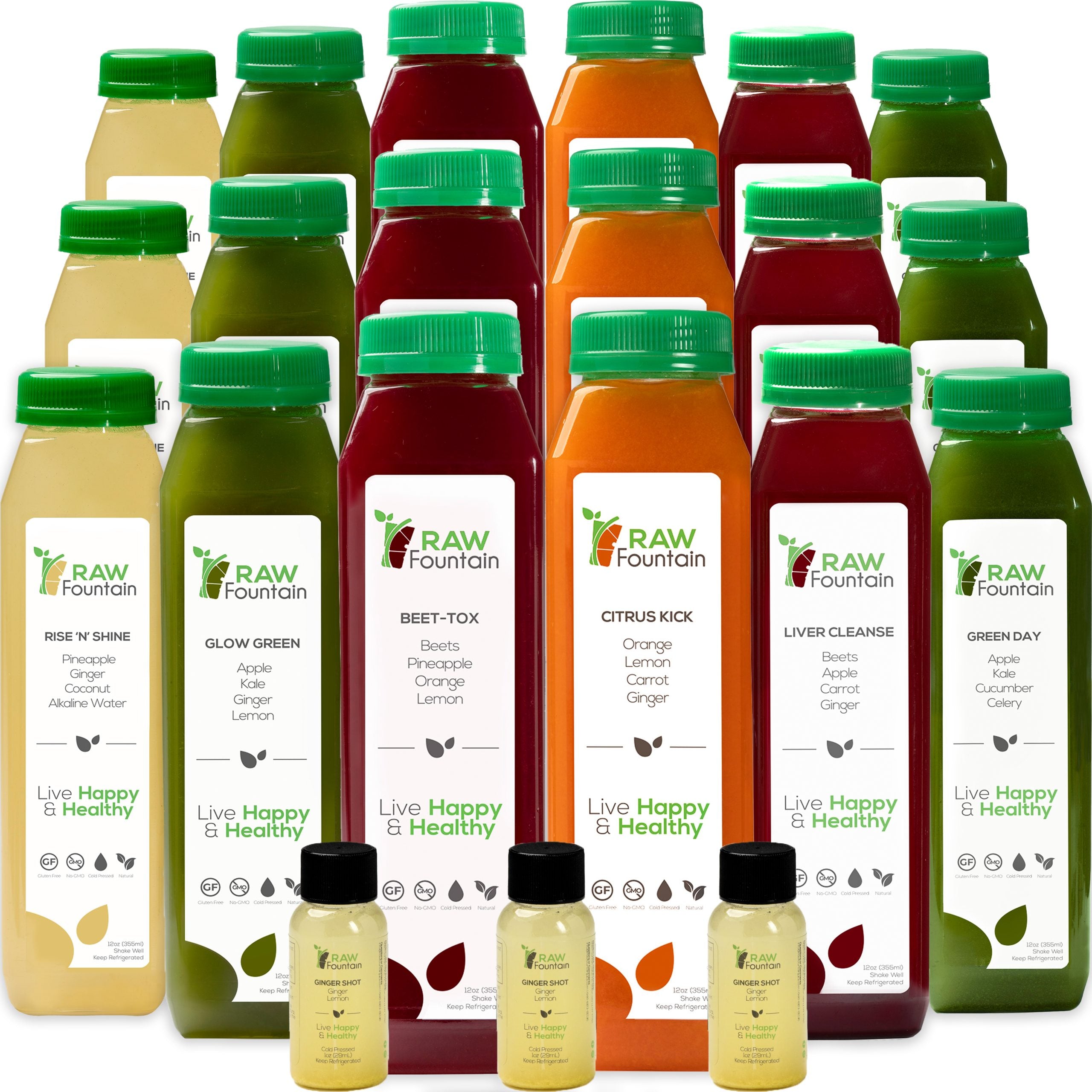 7 Day Juice Cleanse Raw Cold Pressed All Natural Detox 42 Bottle