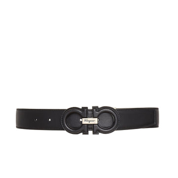 SALVATORE FERRAGAMO Ferragamo Double Gancio Buckle Belt - Blue for Men