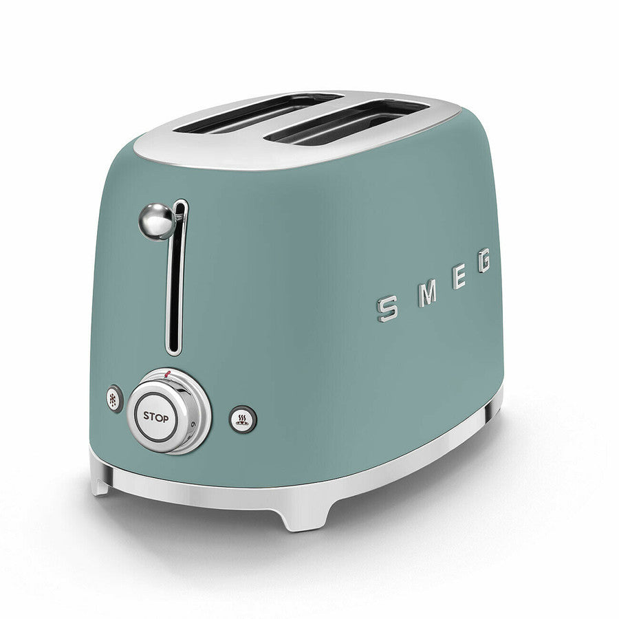 Photos - Toaster Smeg TSF01 Retro 2 Slice  - Matte Emerald Green TSF01EGMUK 