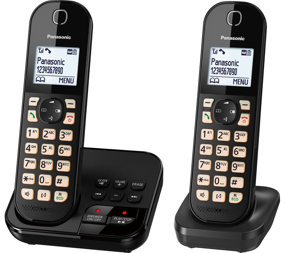 Photos - Cordless Phone Panasonic KX-TGC462EB  - Twin Handsets KX-TGC462EB NEW 