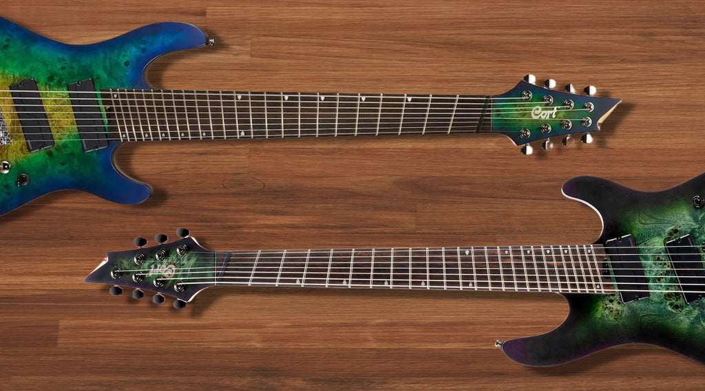 7-string and 8-string multis-scale guitars