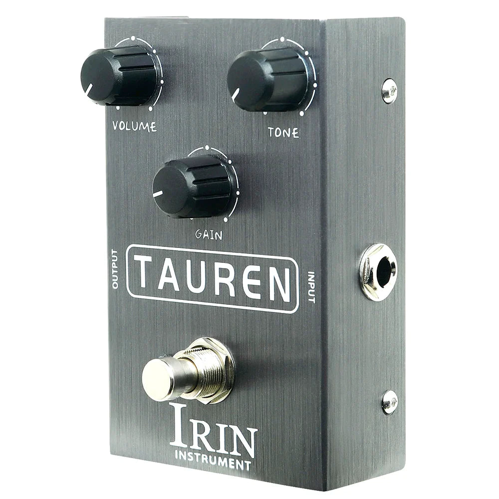 IRIN Tauren Overdrive Pedal: High Gain & Compression, Rock & Metal Tones for Electric Guitar & Bass (True Bypass)