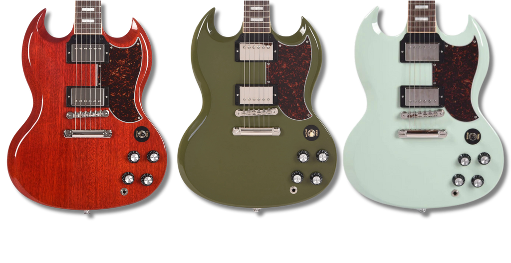 Sg guitars with tortoise pickguards