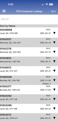 Solid Route Accounting Customer Lookup