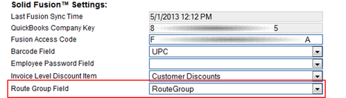 Route Group Custom Field