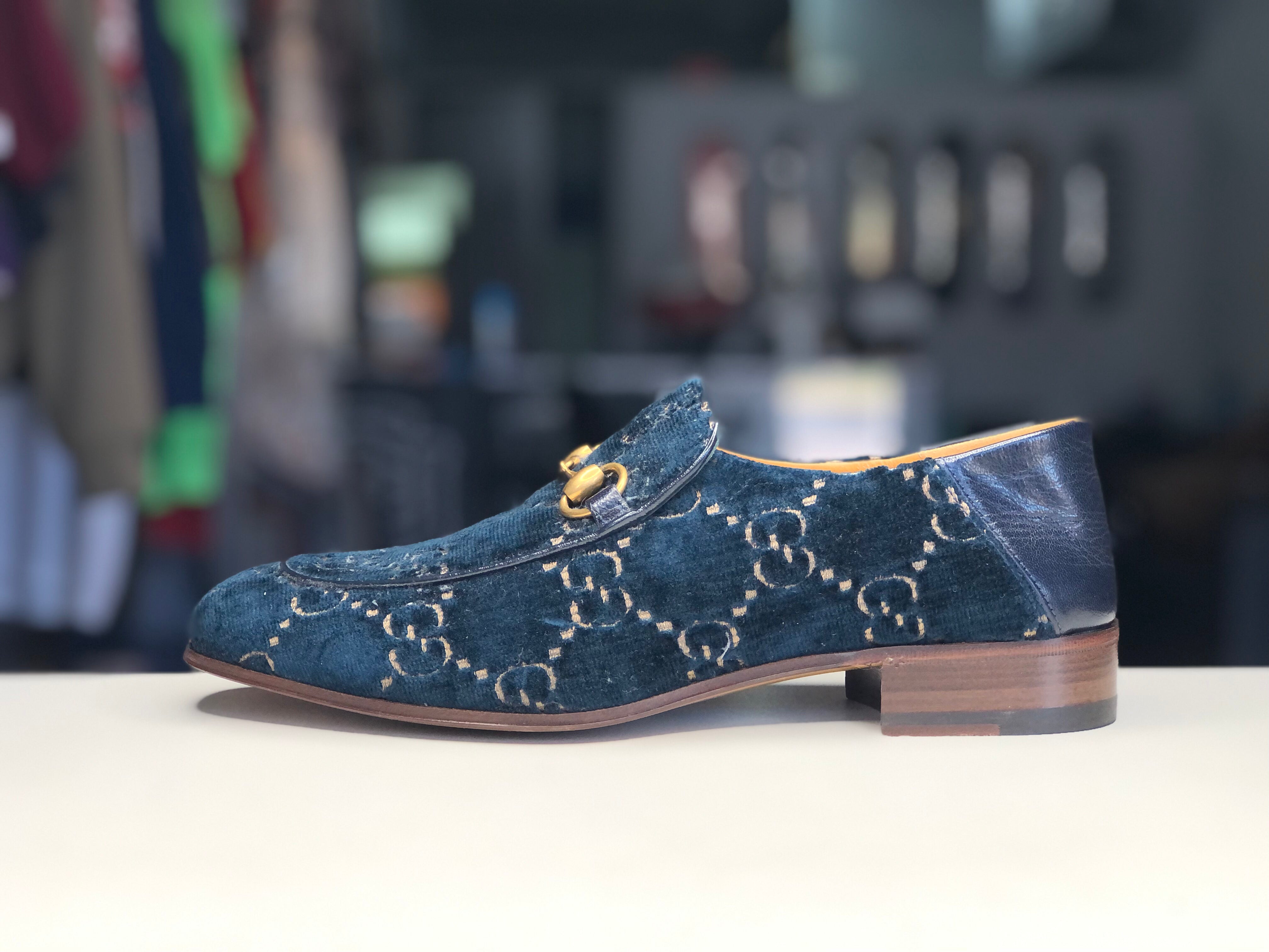 Brand New Gucci GG Velvet Loafer Size 9.5G