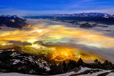 Grenoble sous les nuages