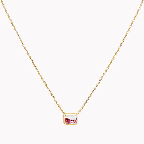 Ruby & Diamond Shaker Pendant Necklace