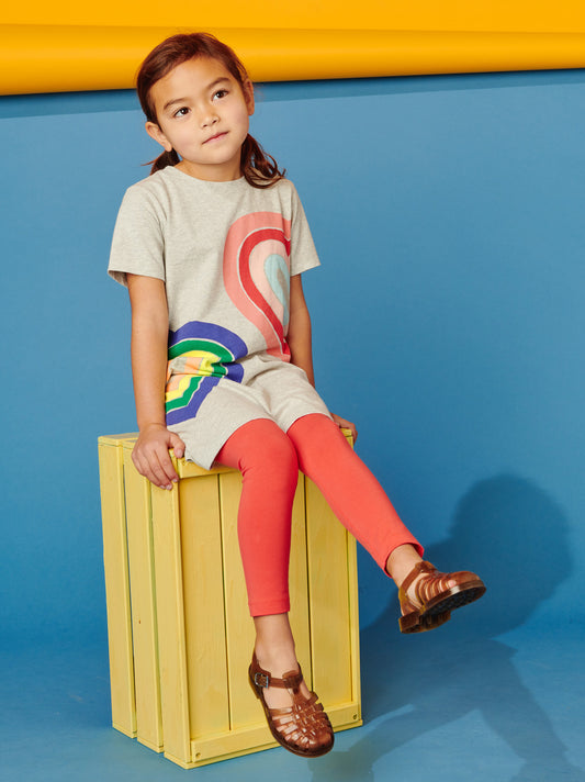 Tea Collection Junior Solid Leggings - Yellow Turtle