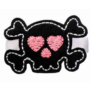 Rowan Felt Skull Crossbones Hair Clip