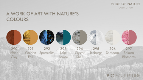 Bio Sculptures eight gel colors created for the Pride of Nature Collection