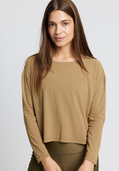 Billede af Cropped Tee Vigga - golden brown