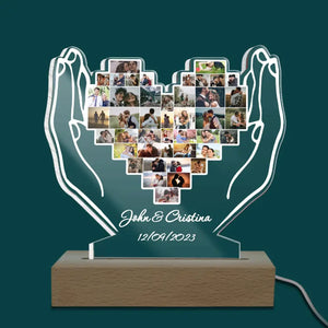 Couple Custom Photo Gift - Personalized Acrylic Lamp, Gift For Couple/Lovers, Husband And Wife, Valentine Gift for Him/Her  - L97 - Customizeaf™
