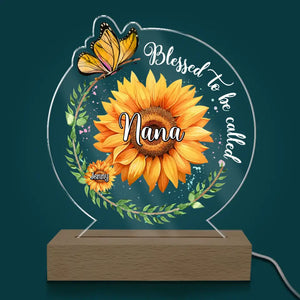 Blessed To Be Called Nana - Personalized Acrylic Night Light, Mother's Day Gift - L126 - Customizeaf™