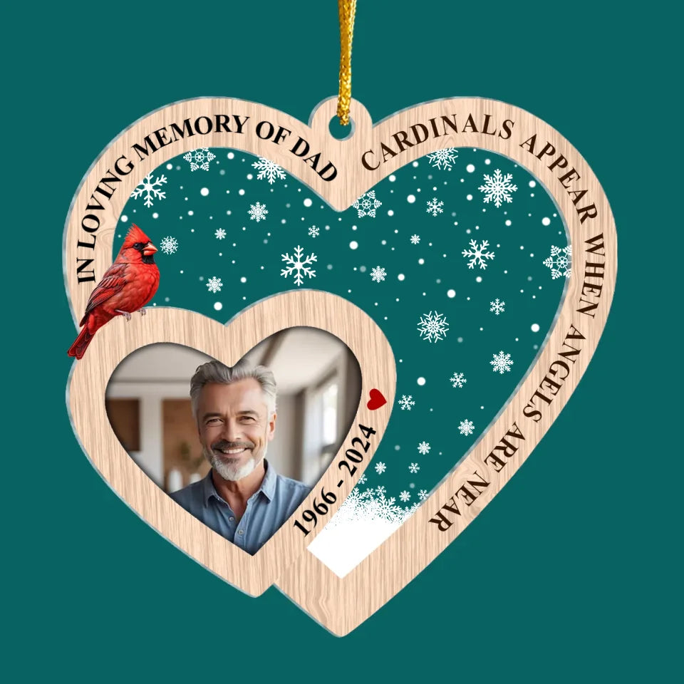 Cardinals Appear When Angels Are Near - Personalized Acrylic Ornament, Memorial Gift For Remember Loved One - ORN516AN