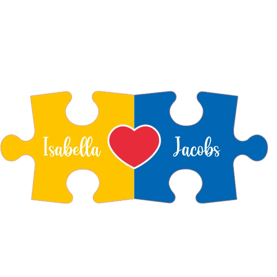 Couple Puzzle Name - Personalized Acrylic Plaque, Couple Home Decor, Romantic Gift for Him Her - AP490YV