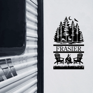 Personalized Camping Decal For RV Window, RV Slide-Out, Outdoors Decal, RV Door - Customizeaf™