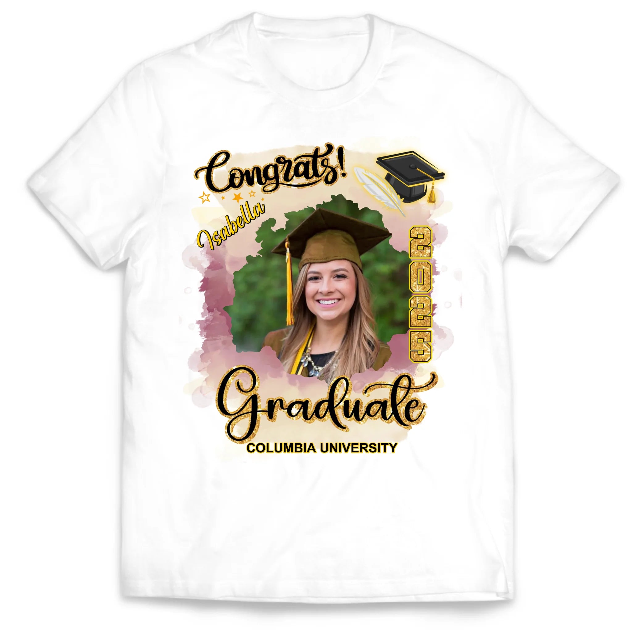Congrats Graduate - Personalized T-Shirt, Graduation Shirt, 2025 Senior Party Uniform