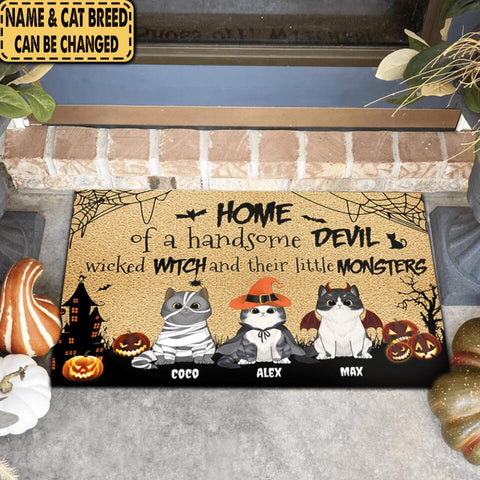 Personalized halloween doormat