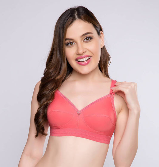 RIZA by TRYLO - Indulge in the luxurious comfort of Trylo Krutika Chikan –  a 100% embroidered cotton bra designed for full cover and 'X' support. No  wires, no padding – just