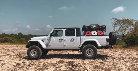 Overland Jeep Gladiator with Roof Top Tent