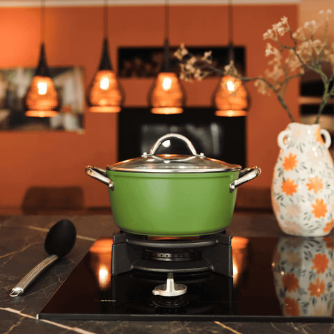 Groene kookpot 24 cm