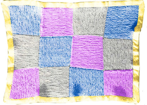 Number Knit Baby Blanket