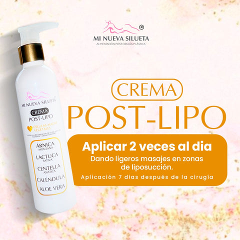 Crema para recuperación post lipo