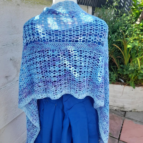 Titania lace crochet shawl pattern 