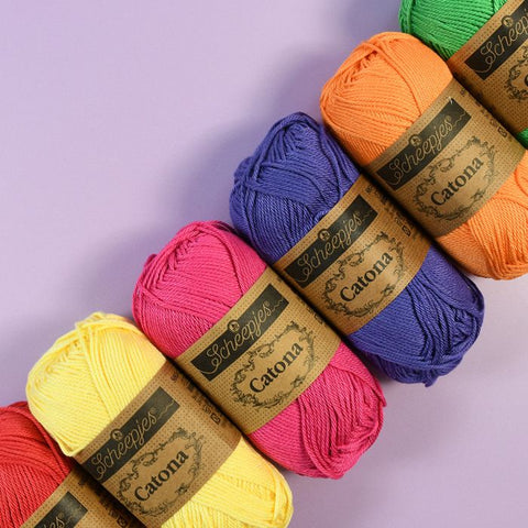 Sheepjes catona cotton yarn for knitting and crochet