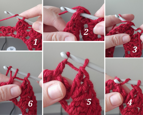 How to do the double crochet cluster stitch 