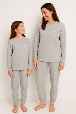 Velvet Pyjama Set for Girls, Boys & Adults - Pear