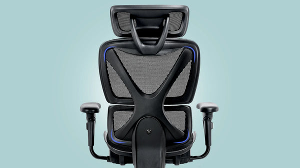 Flujo's ergonomic office chair with lumbar support and adjustable armrests for a comfortable workspace in Singapore.