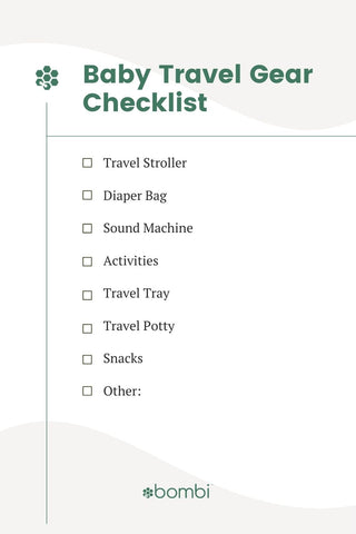 Bombi Baby Gear Checklist For Traveling With Baby