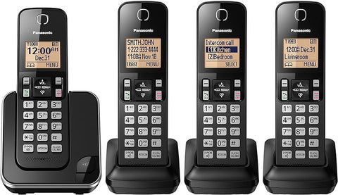 Panasonic KXTGC384B - Téléphone sans fil numérique avec 4 combinés