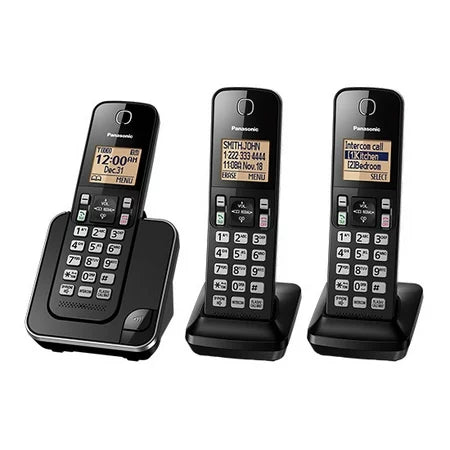 Panasonic KXTGC383B - Téléphone sans fil 3 combinés