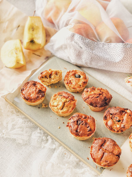 Easy on the go apple protein muffins for pre or post workout and breakfast recipe