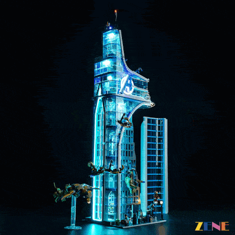 zenebricks Light Kit for LEGO Marvel Avengers Tower #76269