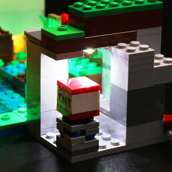 DALDED LED Lighting Kit for Lego Minecraft The Iron Golem Fortress 21250,  LED Light Compatible with Lego 21250 Building Block Models (Not Include  Lego