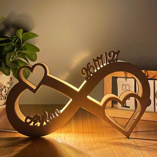 Custom Names Infinity Heart Lamp Gift for Couples – Loforay