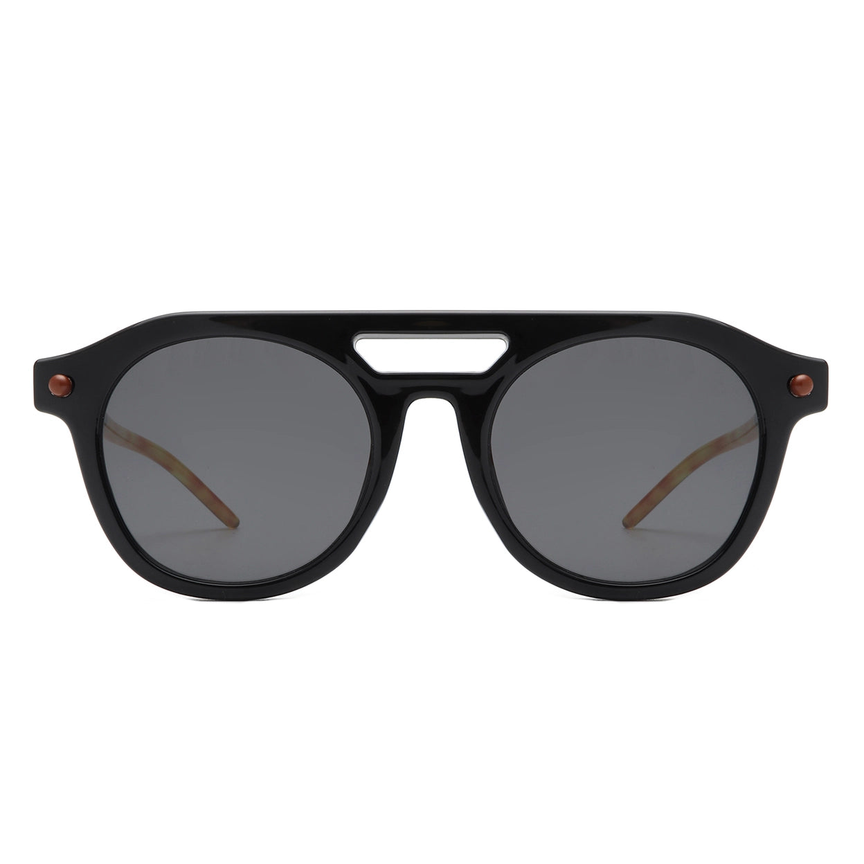 Circular Aviators in Black