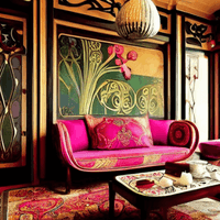 Art Nouveau Style Living Room