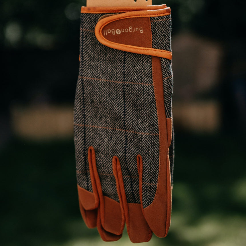 tweed gardening gloves